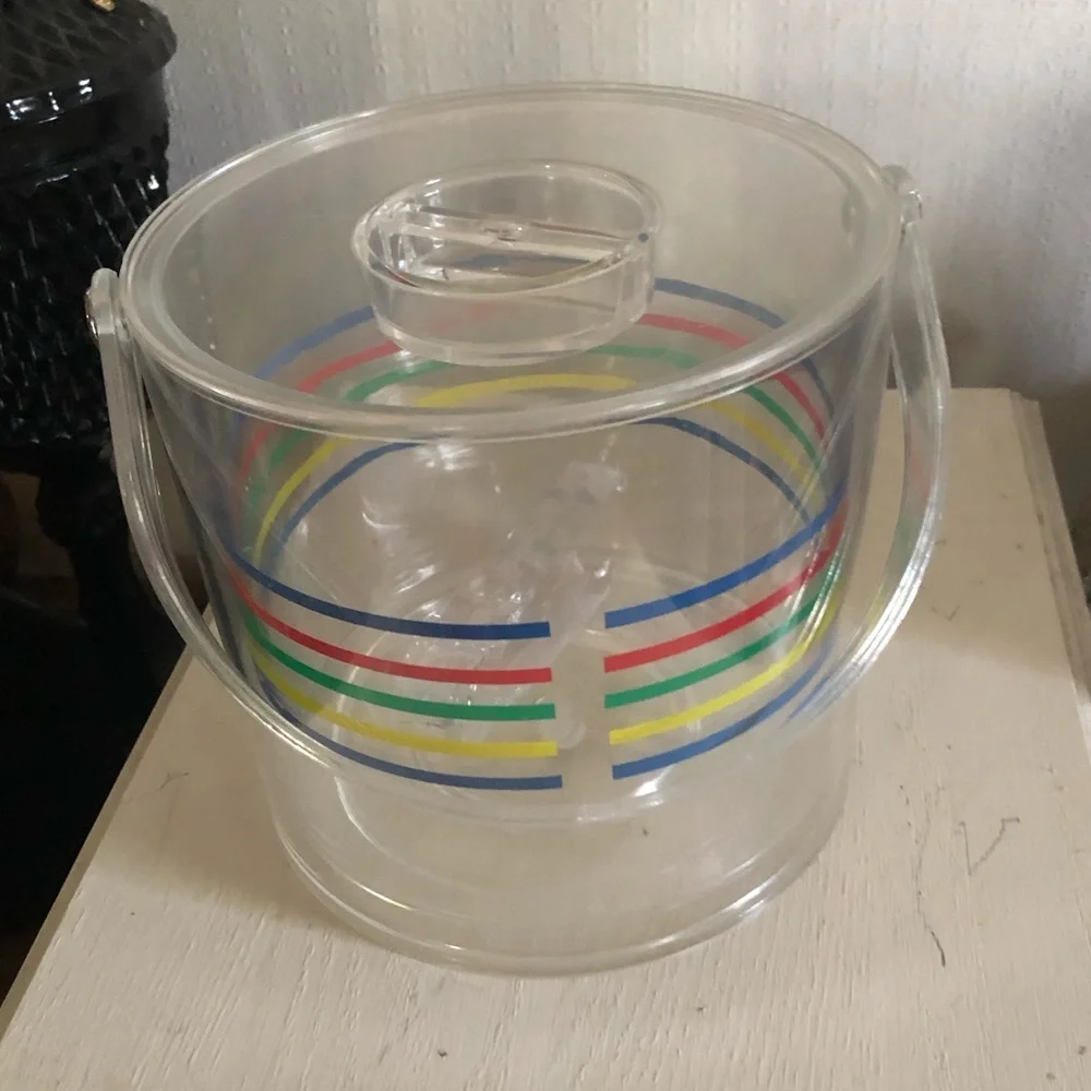 Vintage Acrylic Ice Bucket with Liner